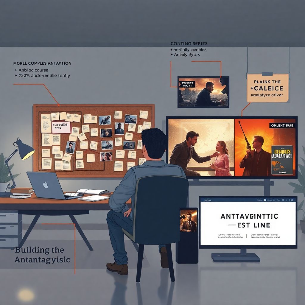 Особенности построения антагонистической линии в сюжете произведения